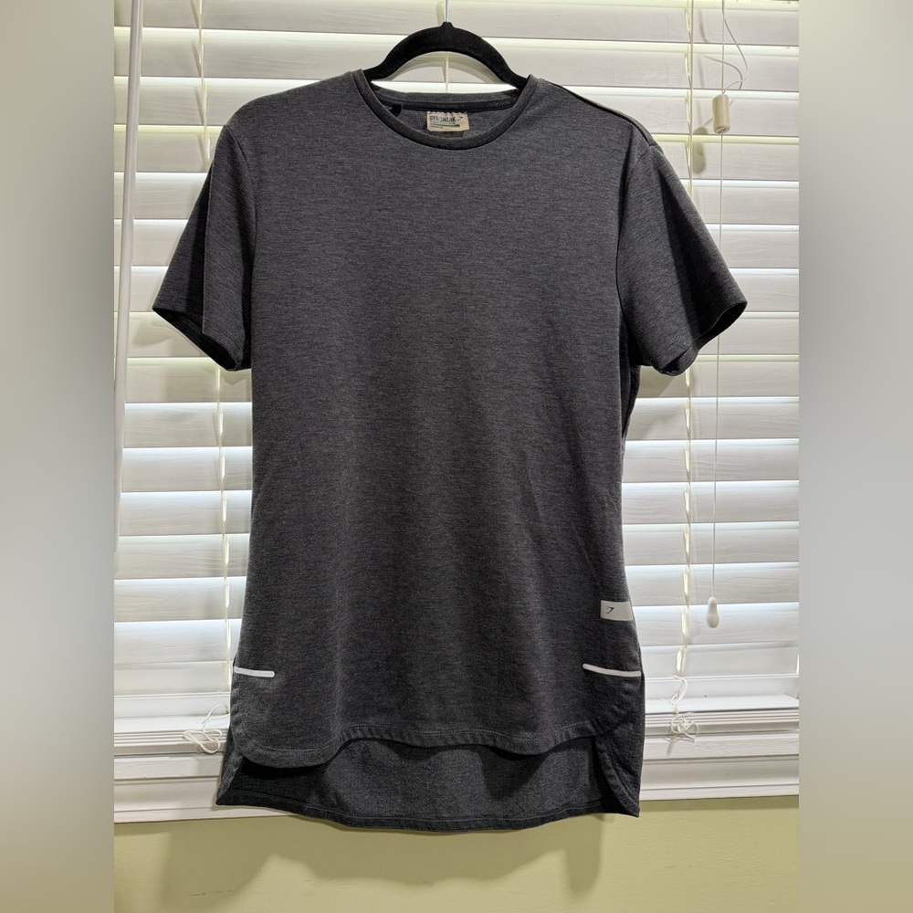 Men's Heather Charcoal Short-Sleeve Crew Neck Shirt